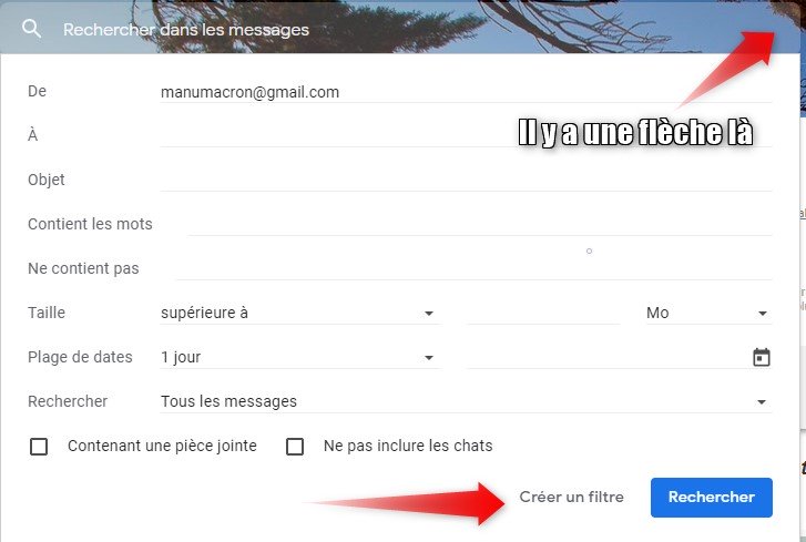 Créer des filtres avec Gmail